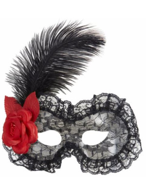 Karnevalová Maska - Škraboška s Peřím