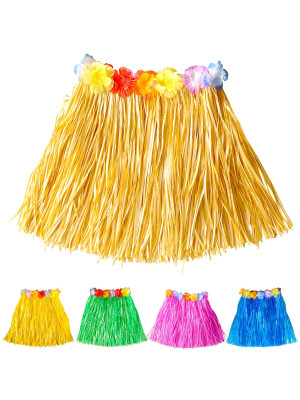 Hawajská Sukně s Květinovým Páskem - 45 cm