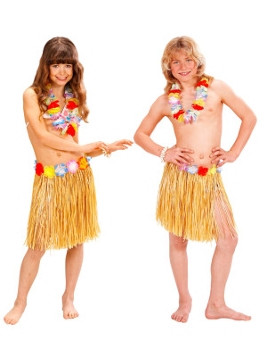 Sukně Hawaii Dětská 38 cm, přírodní