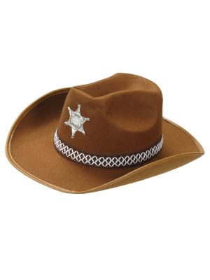 Klobouk Kovbojský Šerif Hnědý