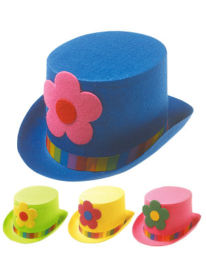 Klaunský Klobouk s Květinou