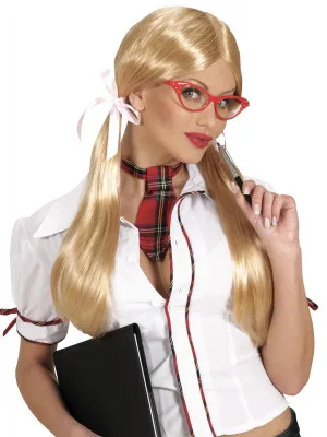 Blond Paruka s Culíky Školačka