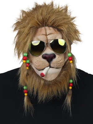 Maska Rasta lva s Hřívou a Brýlemi