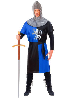 Pánský Kostým Rytíř Křižák Modrý