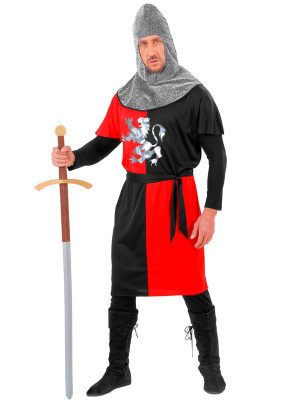 Pánský Kostým Rytíř Křižák Červený
