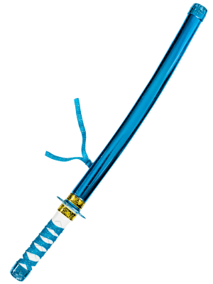 Modrý Meč Ninja Plastový - 60 cm