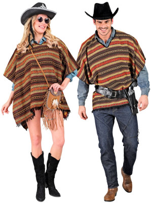 Mexické Pončo Oboustranné (dvě barvy)