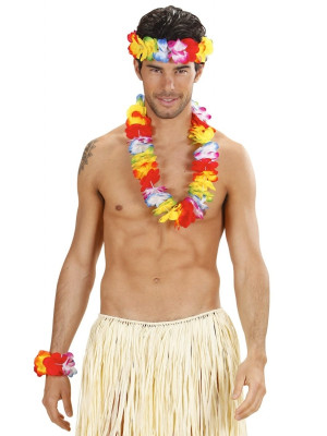 Havajský Set - věnec, čelenka, náramky