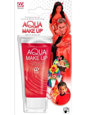 Červený Aqua Make Up na Obličej v Tubě