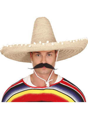 Mexické Sombrero Přírodní 60 cm