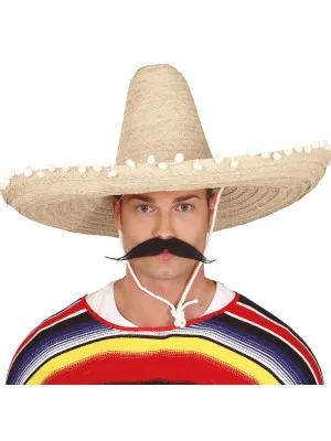 Mexické Sombrero Přírodní 60 cm
