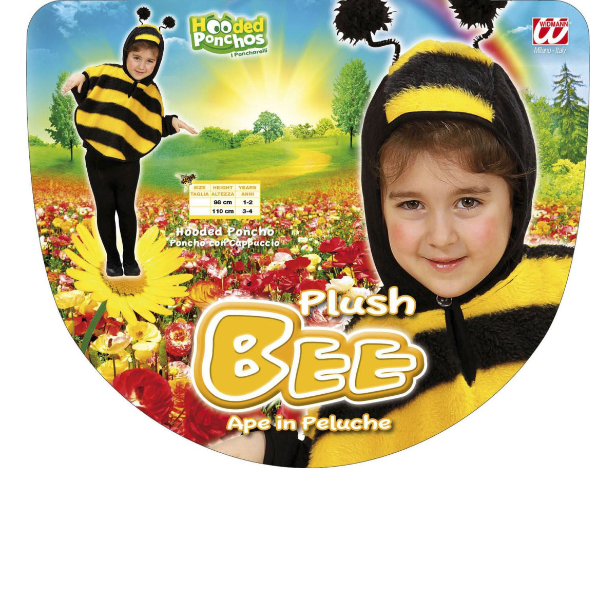 otroški pustni kostum za čebelico pončo